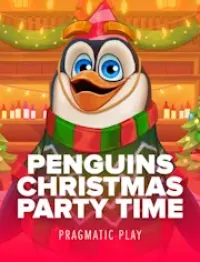 penguins christmas party time logo
